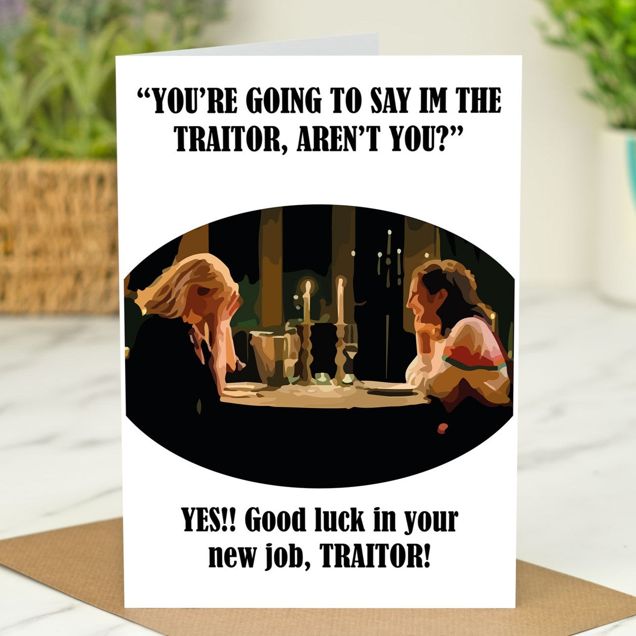 New Job The Traitors Themed Card