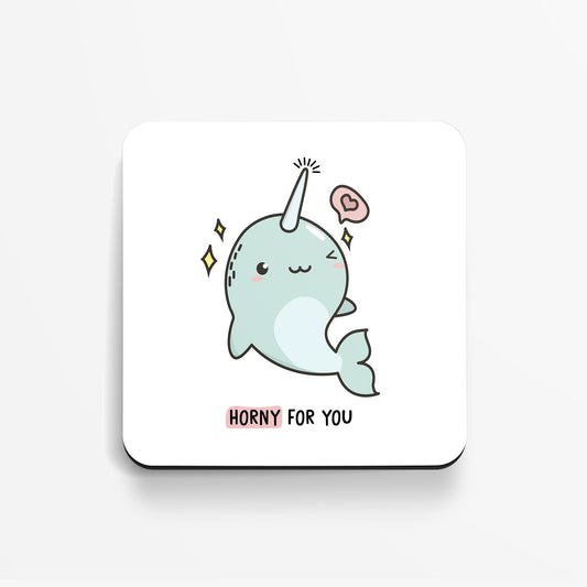 Narwhal Love Coaster - Horny for You!