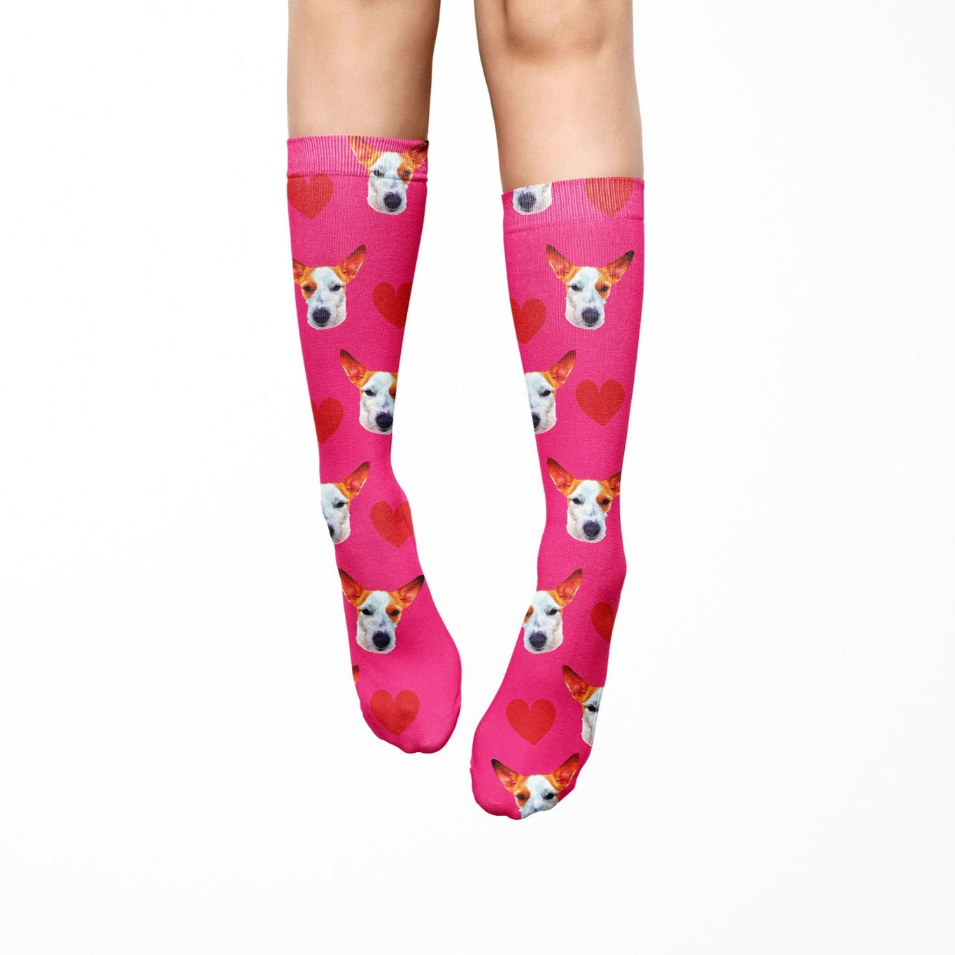 Dog and Love Heart Socks