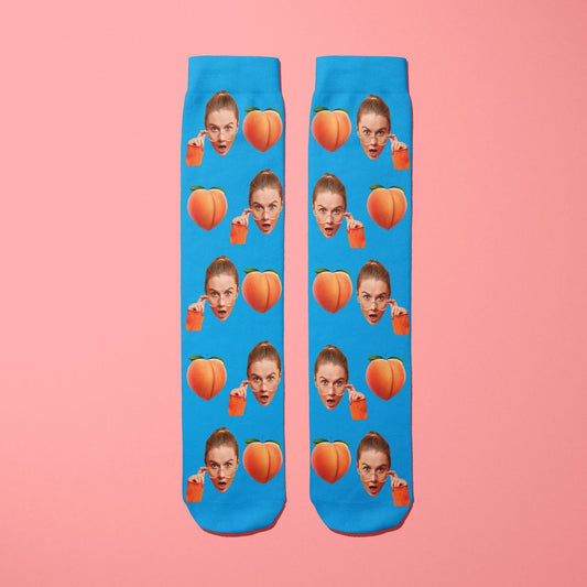 Peach Emoji Socks