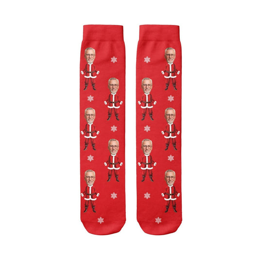 Santa Print Socks