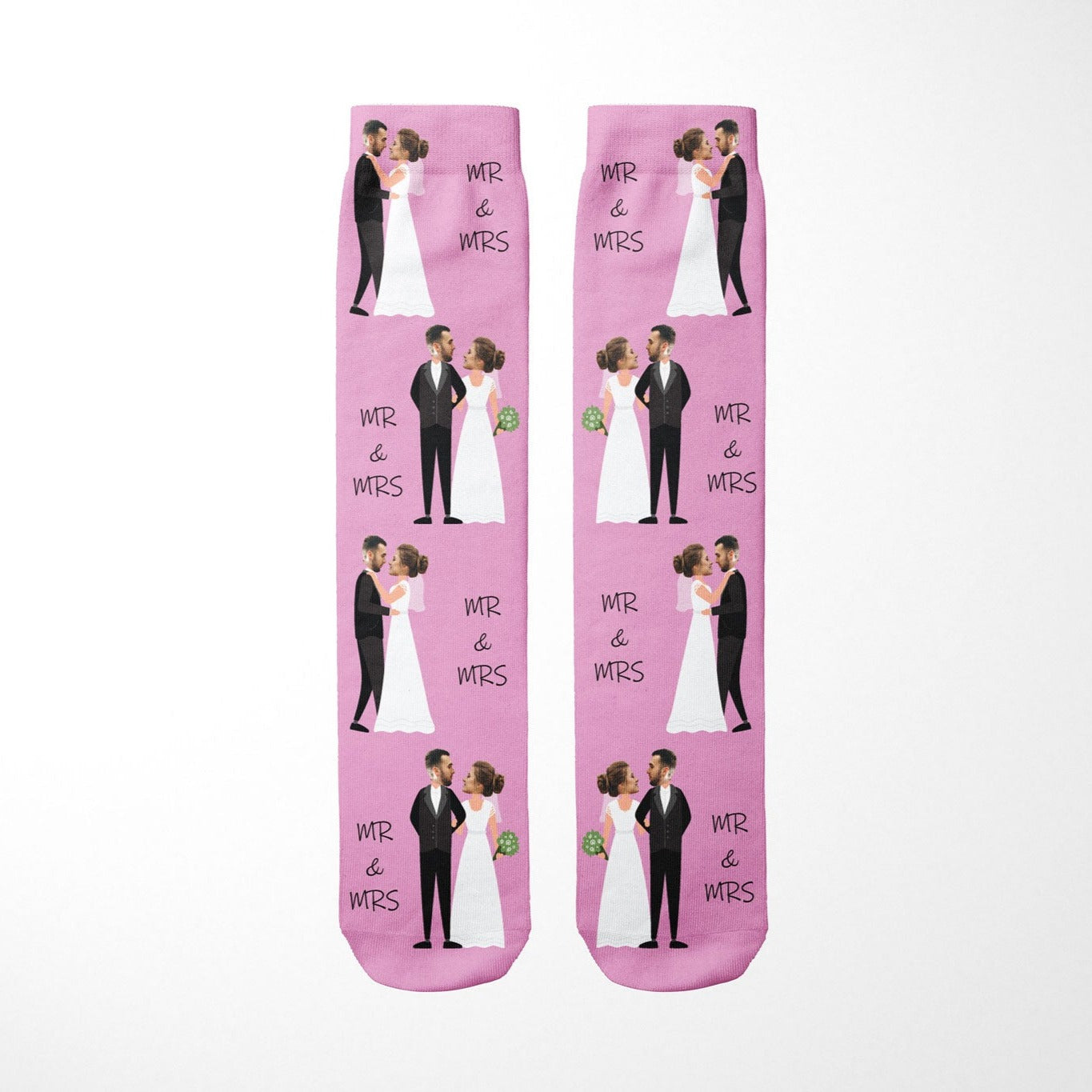 Wedding Mrs & Mrs Personalised Socks