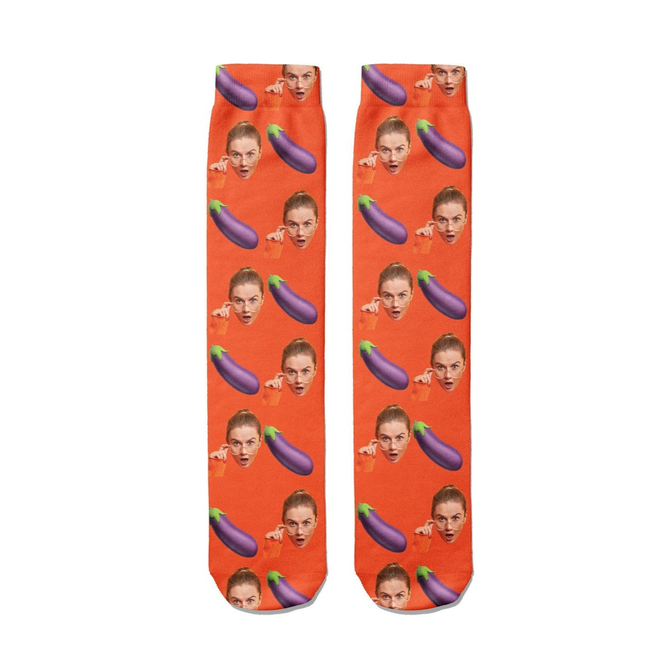 Eggplant Emoji Socks