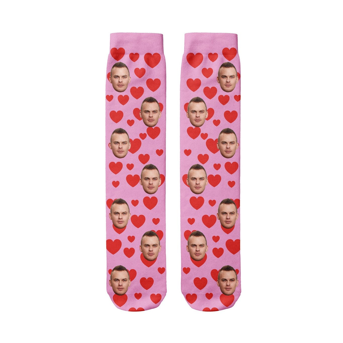 Red Heart Pattern Socks